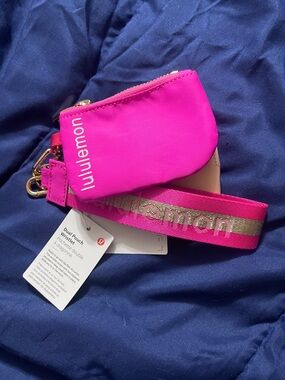 lululemon athletica Hot Pink Dual Pouch Wristlet with Branded Strap